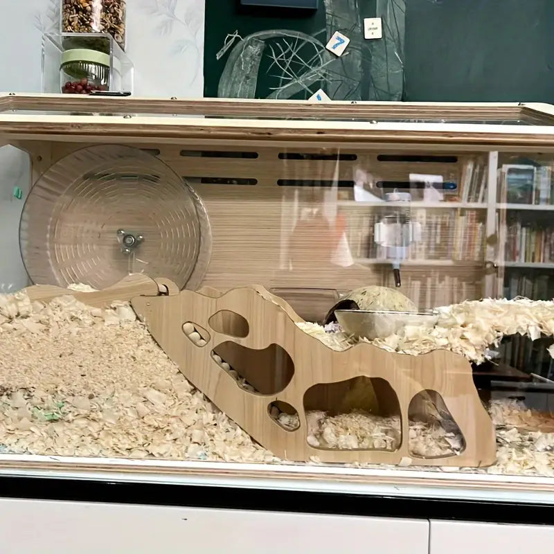 Versteck aus Holz das man in ein Gehege setzen kann