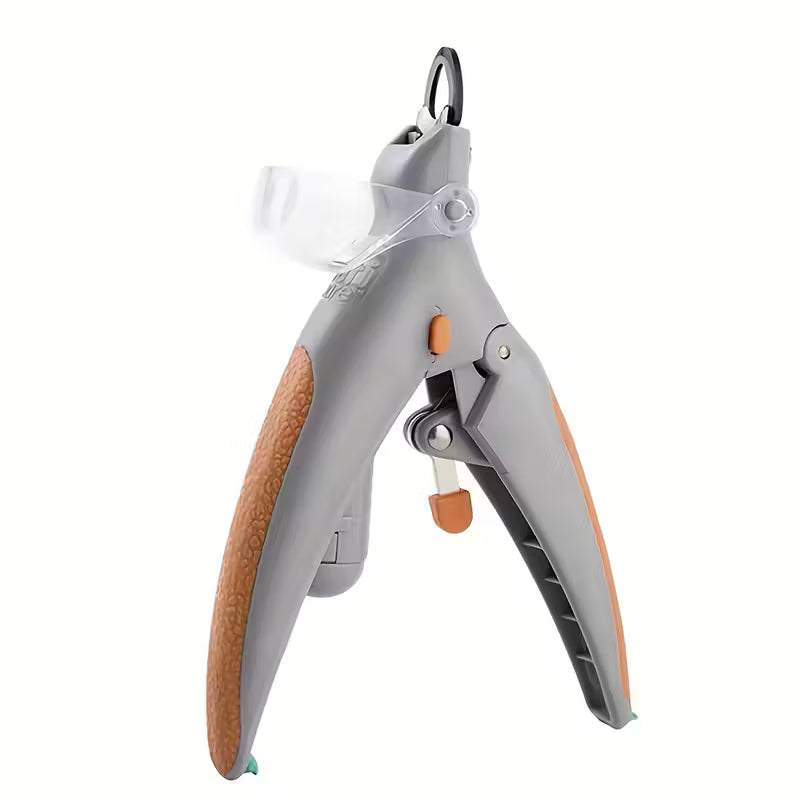 Krallenzange in silber mit braunen Details für Krallenschneiden 